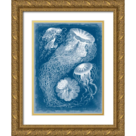 Marine Blueprint II Gold Ornate Wood Framed Art Print with Double Matting by Vision Studio