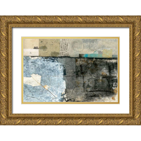 Modern Collage IV Gold Ornate Wood Framed Art Print with Double Matting by Ray, Elena