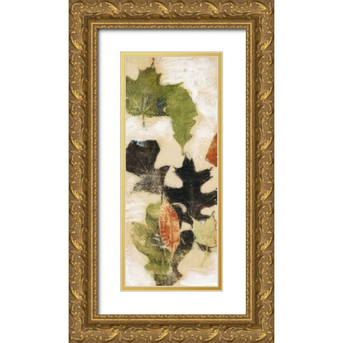 Leaf Dance III Gold Ornate Wood Framed Art Print with Double Matting by Goldberger, Jennifer