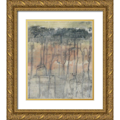 Mineral Layers II Gold Ornate Wood Framed Art Print with Double Matting by Goldberger, Jennifer