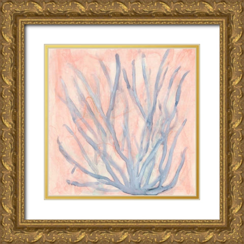 Tinted Algae II Gold Ornate Wood Framed Art Print with Double Matting by Stramel, Renee W.