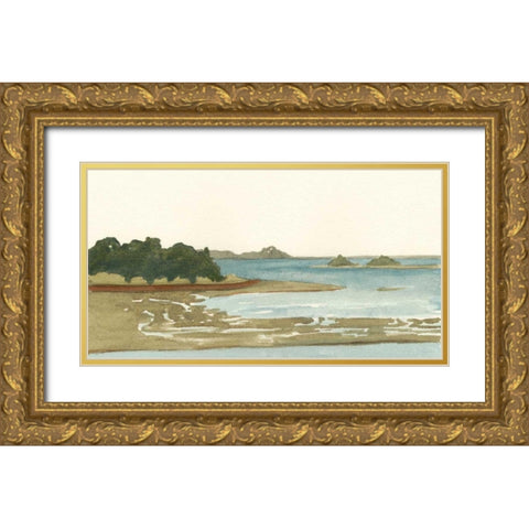 Spa Coastline I Gold Ornate Wood Framed Art Print with Double Matting by Miller, Dianne