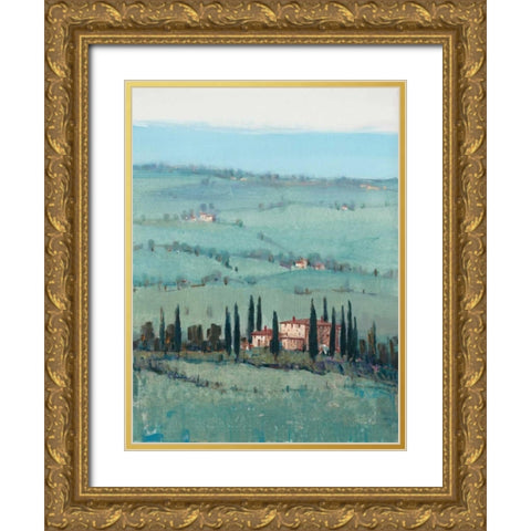 Hill Top Vista I Gold Ornate Wood Framed Art Print with Double Matting by OToole, Tim