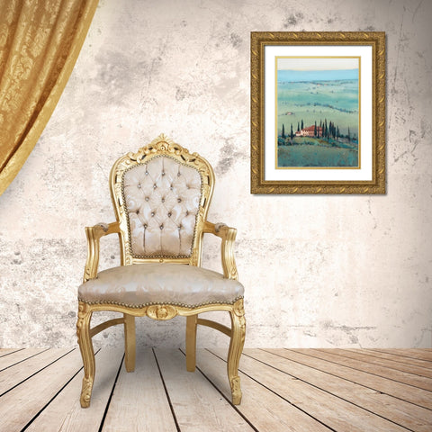 Hill Top Vista II Gold Ornate Wood Framed Art Print with Double Matting by OToole, Tim