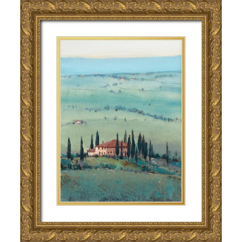 Hill Top Vista II Gold Ornate Wood Framed Art Print with Double Matting by OToole, Tim