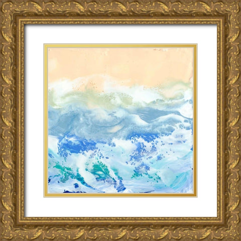 Morning Surf I Gold Ornate Wood Framed Art Print with Double Matting by Ludwig, Alicia