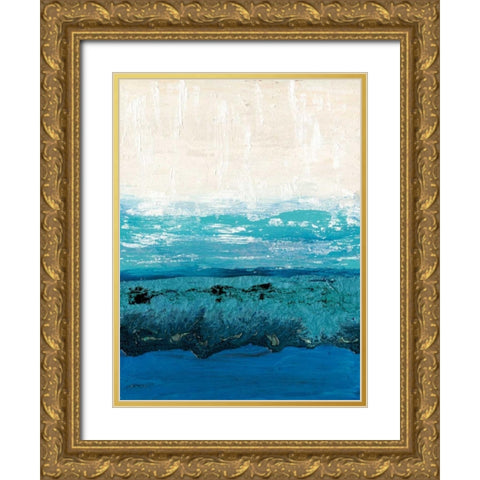 Sapphire Cove I Gold Ornate Wood Framed Art Print with Double Matting by Ludwig, Alicia