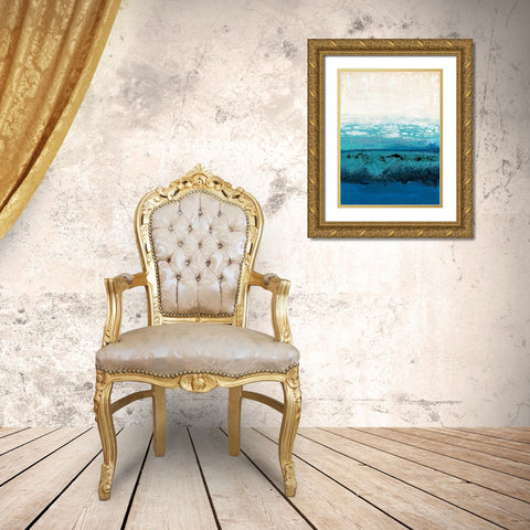 Sapphire Cove II Gold Ornate Wood Framed Art Print with Double Matting by Ludwig, Alicia
