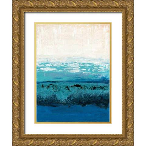 Sapphire Cove II Gold Ornate Wood Framed Art Print with Double Matting by Ludwig, Alicia