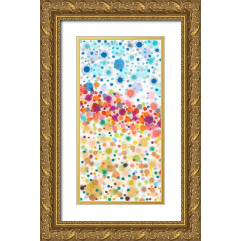 Dot Play I Gold Ornate Wood Framed Art Print with Double Matting by Galapon, Nikki