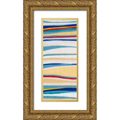 Wavy Lines I Gold Ornate Wood Framed Art Print with Double Matting by Galapon, Nikki