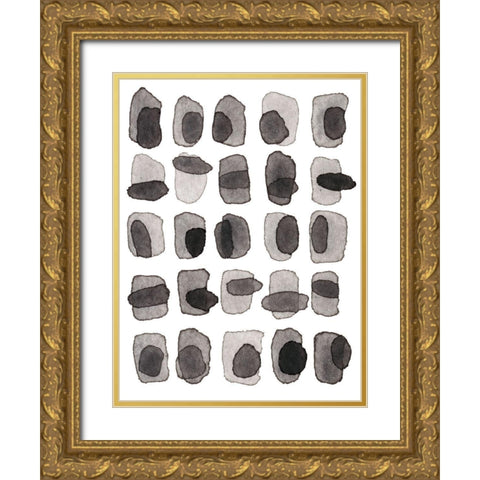 Grey Slate II Gold Ornate Wood Framed Art Print with Double Matting by Galapon, Nikki