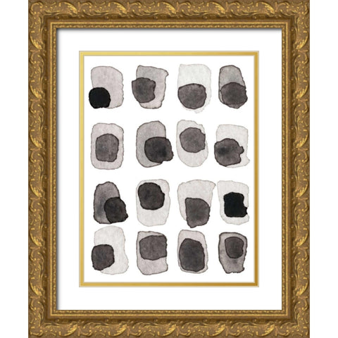 Grey Slate III Gold Ornate Wood Framed Art Print with Double Matting by Galapon, Nikki