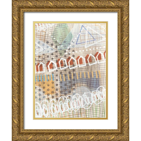 Home Grid I Gold Ornate Wood Framed Art Print with Double Matting by Galapon, Nikki