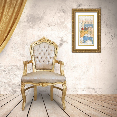 Home Grid III Gold Ornate Wood Framed Art Print with Double Matting by Galapon, Nikki