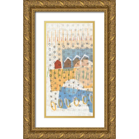 Home Grid III Gold Ornate Wood Framed Art Print with Double Matting by Galapon, Nikki