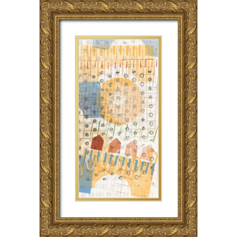 Home Grid IV Gold Ornate Wood Framed Art Print with Double Matting by Galapon, Nikki