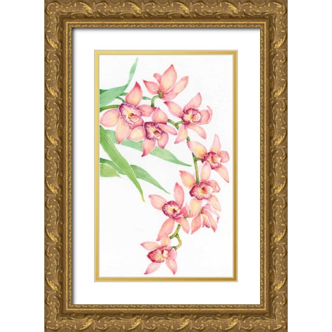 Exotic Flowers III Gold Ornate Wood Framed Art Print with Double Matting by OToole, Tim