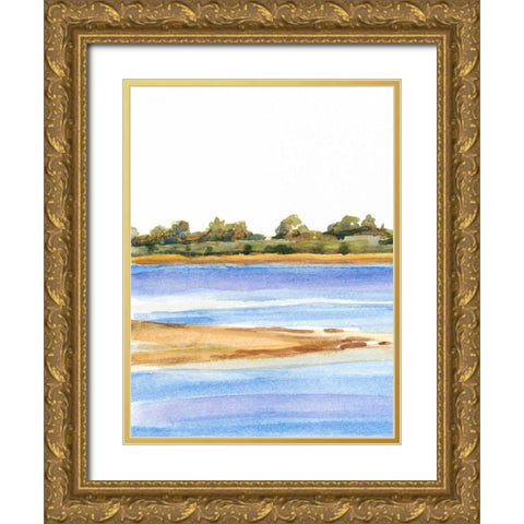 The Sound III Gold Ornate Wood Framed Art Print with Double Matting by Miller, Dianne