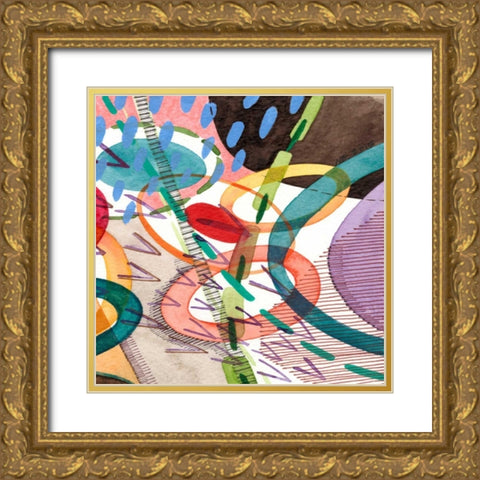 Stratosphere II Gold Ornate Wood Framed Art Print with Double Matting by Galapon, Nikki