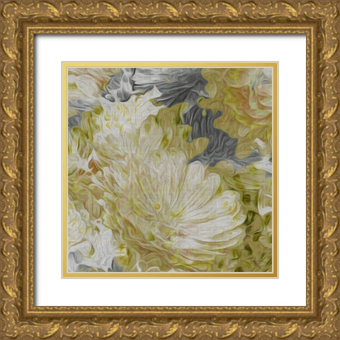 Custom Mums in Sun II (ASH) Gold Ornate Wood Framed Art Print with Double Matting by Burghardt, James
