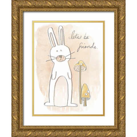 Woodland Whimsy I Gold Ornate Wood Framed Art Print with Double Matting by Vess, June Erica