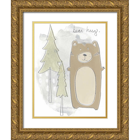 Woodland Whimsy II Gold Ornate Wood Framed Art Print with Double Matting by Vess, June Erica