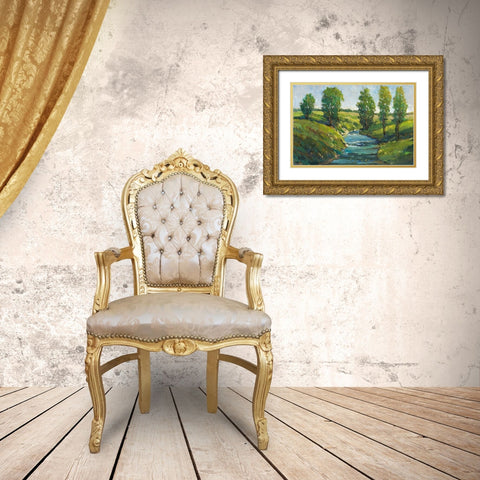 Lush Landscape III Gold Ornate Wood Framed Art Print with Double Matting by OToole, Tim