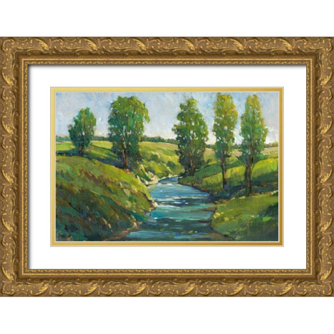 Lush Landscape III Gold Ornate Wood Framed Art Print with Double Matting by OToole, Tim