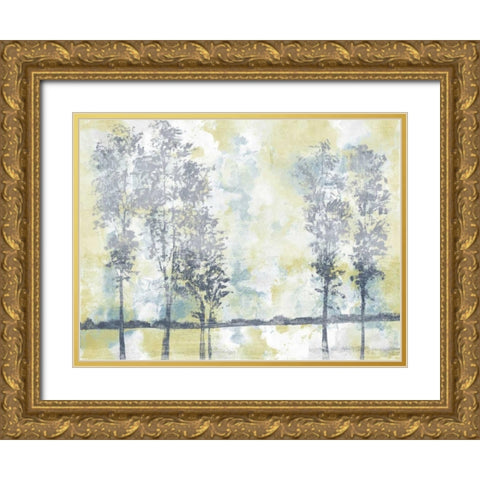 Watercolor Mist II Gold Ornate Wood Framed Art Print with Double Matting by Studio W