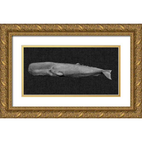 Inverted Whale I Gold Ornate Wood Framed Art Print with Double Matting by Popp, Grace