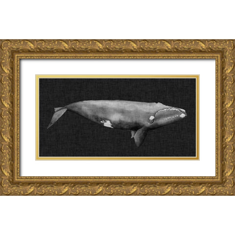Inverted Whale II Gold Ornate Wood Framed Art Print with Double Matting by Popp, Grace