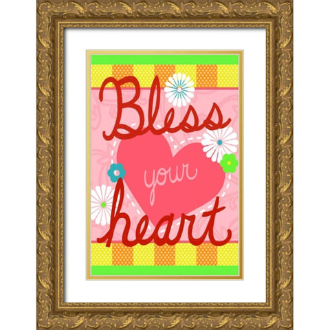Southern Sayings I Gold Ornate Wood Framed Art Print with Double Matting by Vess, June Erica