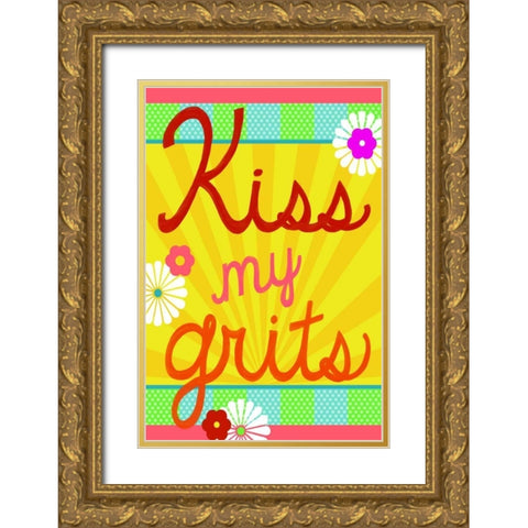 Southern Sayings II Gold Ornate Wood Framed Art Print with Double Matting by Vess, June Erica