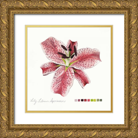 Lilium III Gold Ornate Wood Framed Art Print with Double Matting by Popp, Grace