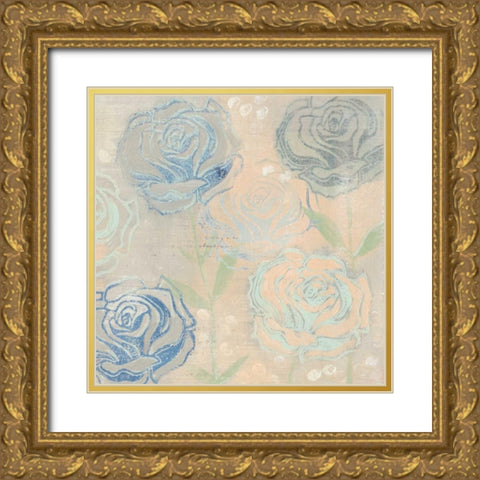 Rose Cache II Gold Ornate Wood Framed Art Print with Double Matting by Popp, Grace