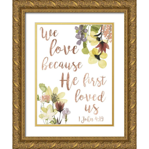 Divine Romance II Gold Ornate Wood Framed Art Print with Double Matting by Studio W