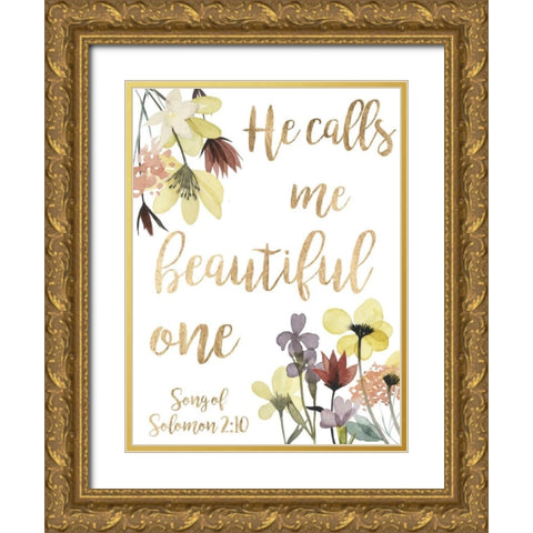 Divine Romance III Gold Ornate Wood Framed Art Print with Double Matting by Studio W