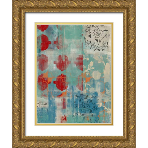 Persian Dreams I Gold Ornate Wood Framed Art Print with Double Matting by Vess, June Erica