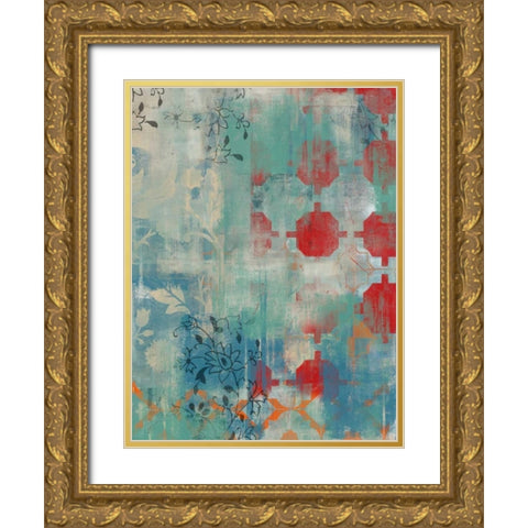 Persian Dreams II Gold Ornate Wood Framed Art Print with Double Matting by Vess, June Erica