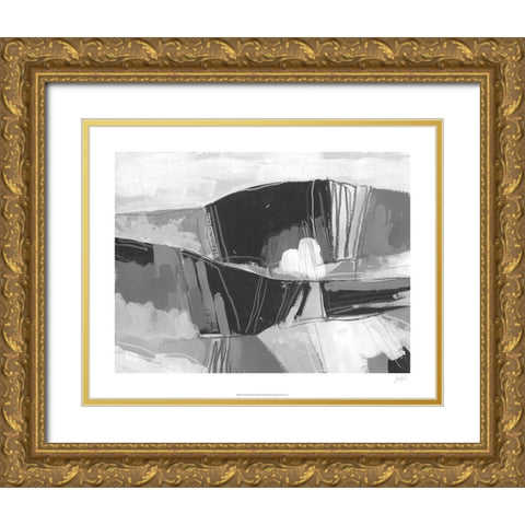 Neutral landscape Sketch I Gold Ornate Wood Framed Art Print with Double Matting by Vess, June Erica