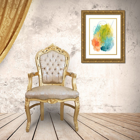 Chromatic Index I Gold Ornate Wood Framed Art Print with Double Matting by Vess, June Erica