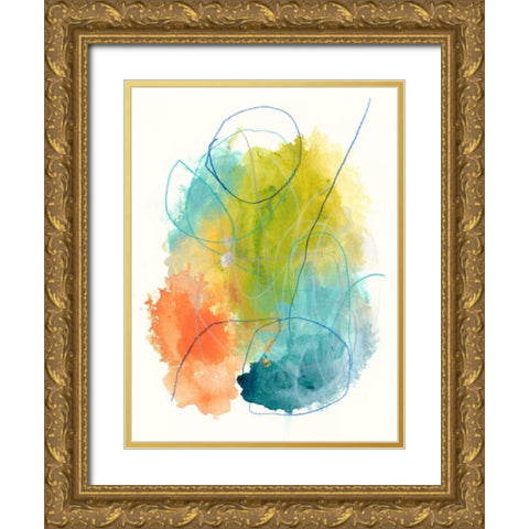 Chromatic Index I Gold Ornate Wood Framed Art Print with Double Matting by Vess, June Erica