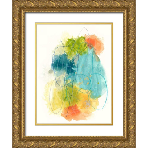 Chromatic Index I Gold Ornate Wood Framed Art Print with Double Matting by Vess, June Erica