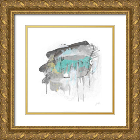 Gestural Logic III Gold Ornate Wood Framed Art Print with Double Matting by Vess, June Erica