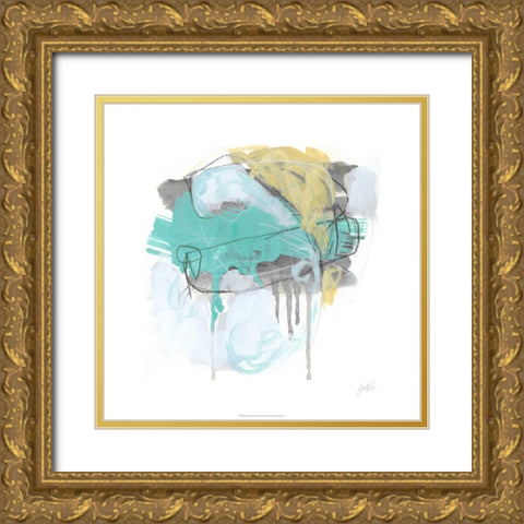 Gestural Logic IV Gold Ornate Wood Framed Art Print with Double Matting by Vess, June Erica