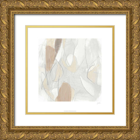Inert Mosaic I Gold Ornate Wood Framed Art Print with Double Matting by Vess, June Erica