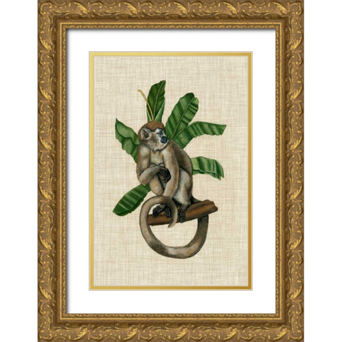 Canopy Monkey I Gold Ornate Wood Framed Art Print with Double Matting by McCavitt, Naomi