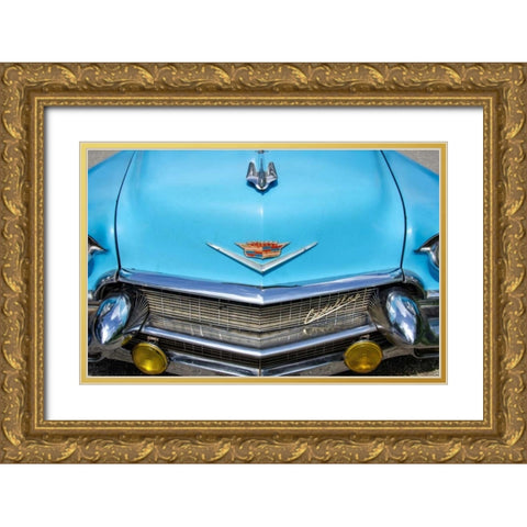 Colors of Cuba III Gold Ornate Wood Framed Art Print with Double Matting by DeNardo, Laura
