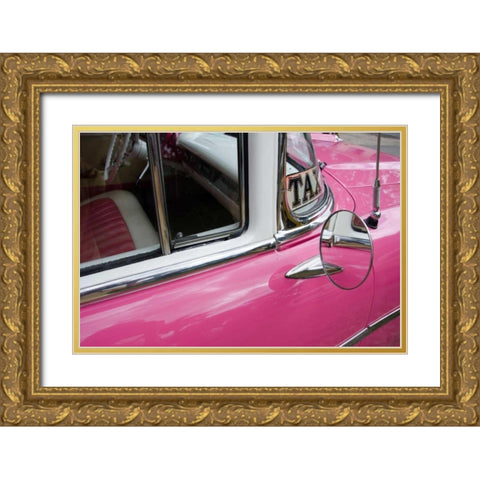Cars of Cuba V Gold Ornate Wood Framed Art Print with Double Matting by DeNardo, Laura
